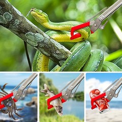 1.5M Foldable S NAKE Tongs S NAKE Hook Catcher Stainless Steel for Catching S NA