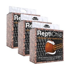 ReptiChip Compressed Coconut Chip 3 Pack of 72 Quart Coco Husk Reptile Substr…