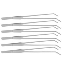 6 Pcs Reptile Feeding Tongs Fish Tank Accessories Curved Tip Feeder