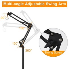 Reptile Lamp Stand Reptile Light Stand (15.7inch to 74.3inch) with 360° Adjus…
