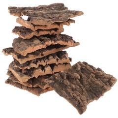 14Pcs Reptile Habitat Decor Wooden Bark Pieces for Climbing Natural Coffee Color
