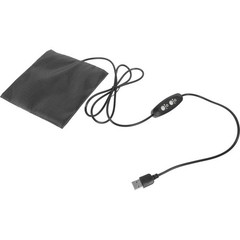 Black Carbon Fiber USB Heating Pad for Small Pets Durable Heated Cushion