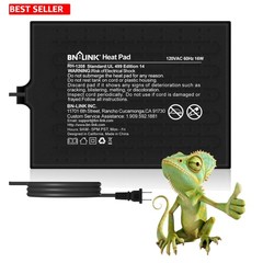 Reptile Heating Pad 8″x12″ 16W – Waterproof Under Tank Heater for Reptiles