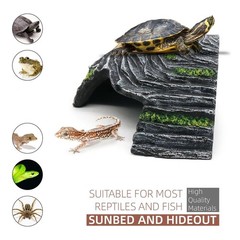 Small Turtle Basking Platform Climbing Ramp Shale Scape Step Ledge, Reptile C…