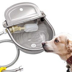Automatic Dog Water Bowl Dispenser Large Size Pet Waterer Feeder Stainless-St…