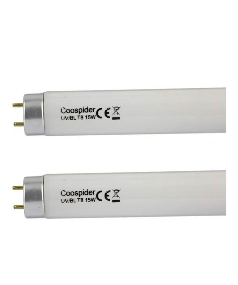COOSPIDER 2-Pack 15W U/V BL CFL Compact Light Bulb for 30W Electric Zapper Repla