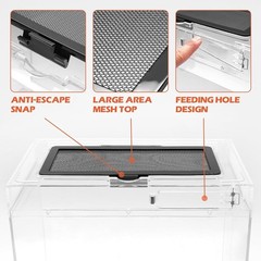 Reptile Tank Starter Kit, 8-Piece Escape-Proof Terrarium