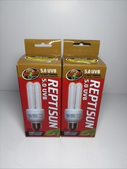Zoo Med ReptiSun 5.0 UVB Tropical Mini Compact Fluorescent Lamp 13W (2 Pack)