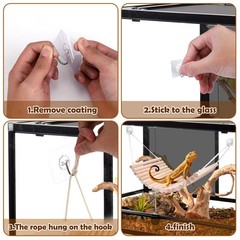 Vodolo Reptile Bridge,Bearded Dragon Hammock,Lizard Tank Climbing Accessories…