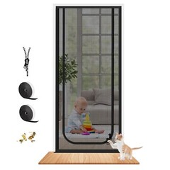 Reinforced Cat Screen Door Fits Door Size 38”x 82” Heavy Duty Pets Proof Sc…