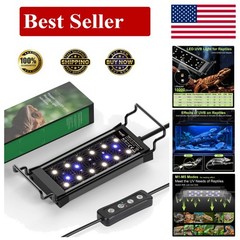 8W LED UVB Light for Reptiles Terrarium Light Extendable Reptile Tank Light w…