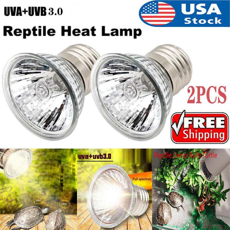 Reptile Lamp Pet Heat Lamp Bulb Turtle Basking Light Bulbs 75W UVA+UVB 3.0