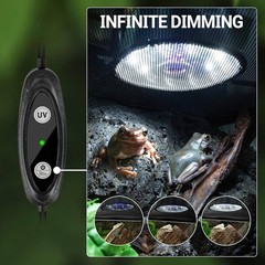 REPTI ZOO UVB Reptile Light with Dimming, LED UVB Light Bulb Fixture