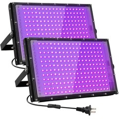 Waygor 200W LED Black Lights for Glow Party IP65 Waterproof UV