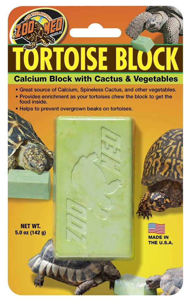 Zoo Med Banquet Tortoise Block Food and Calcium Supplement Treat Turtles Large