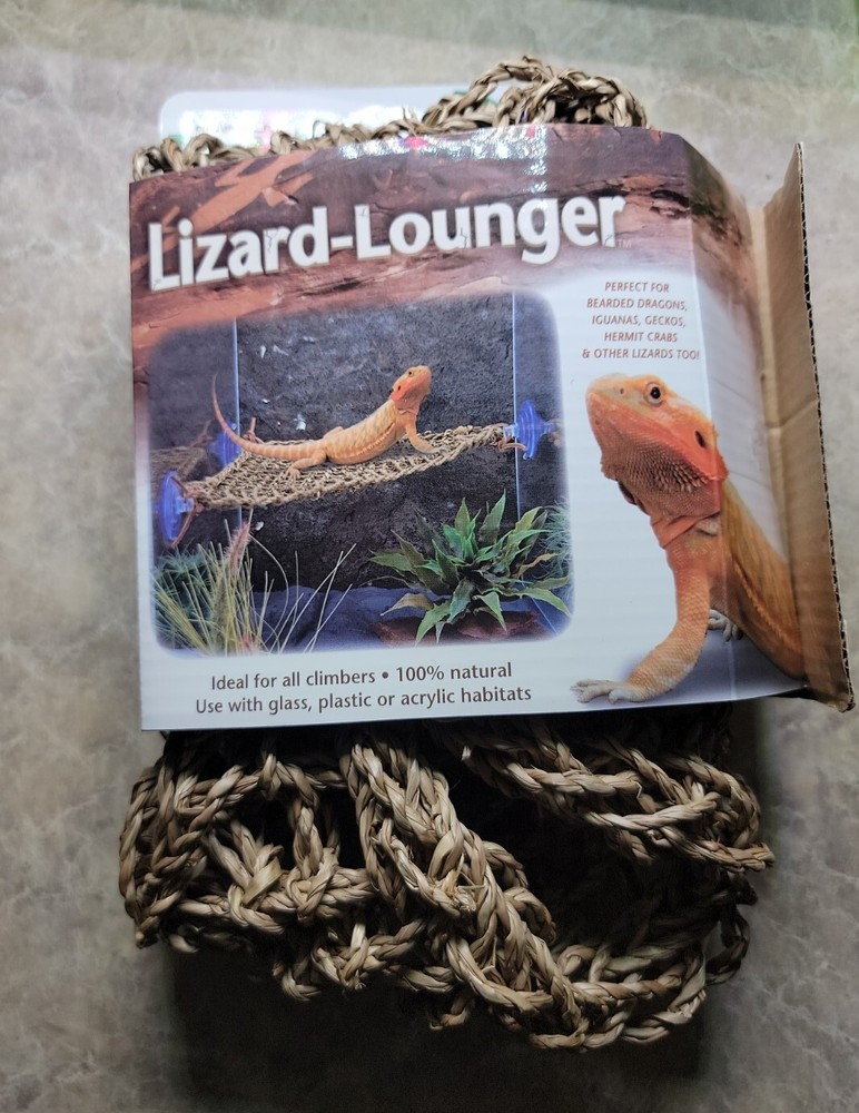 Reptile Lizard Lounger Natural Anoles Bearded Dragons corner Hammock Penn Plax