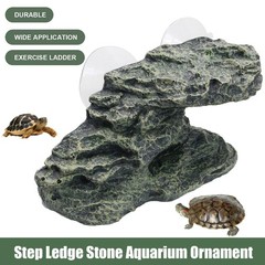Turtle Basking Platform Resin Rock Tortoise Climbing Dock Aquarium Ornament
