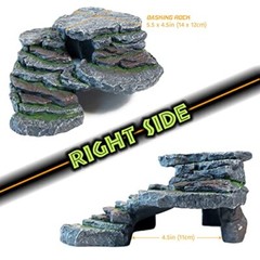 Cliff & Cave Hideout Rainforest Series – Reptile Ledge Hide Basking Rock Terr…