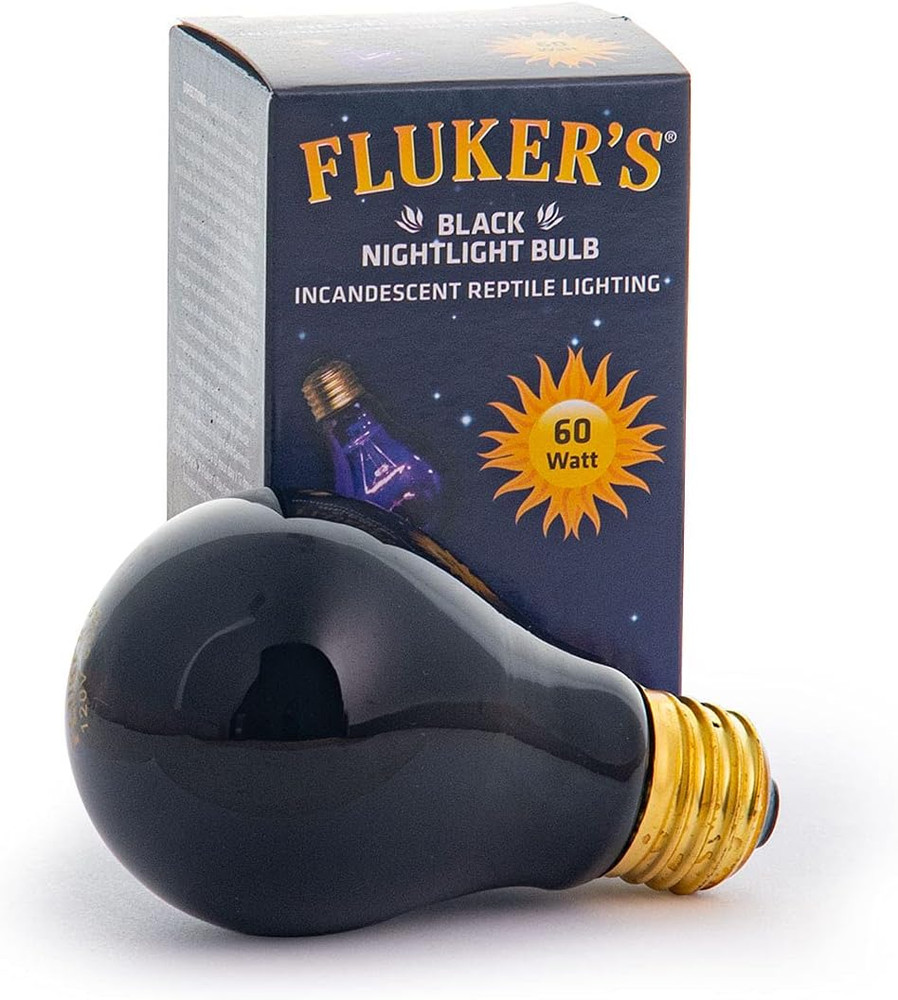 Incandescent Black Nightlight Bulbs for Reptiles, 60 Watt