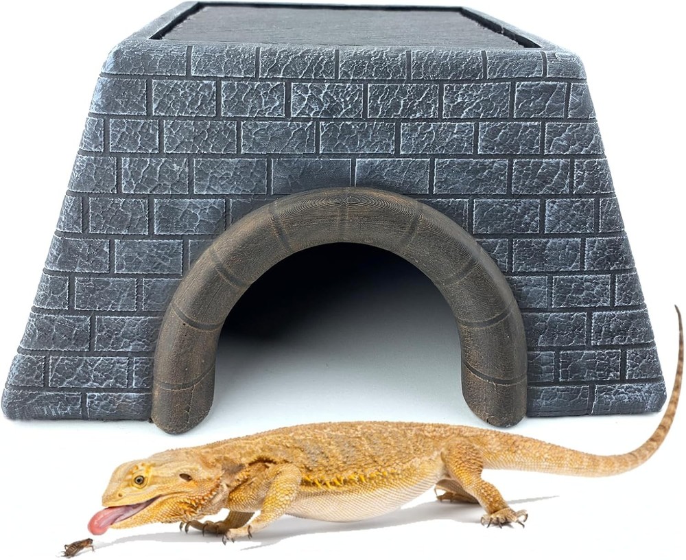 Large Bearded Dragon Basking Platform Oversize Reptile Hide Cave Natural Rock US