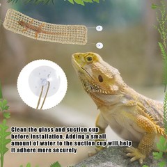 3 Pieces Bearded Dragon Hammock Reptile Hammock Lizard Climbing Lounger with …