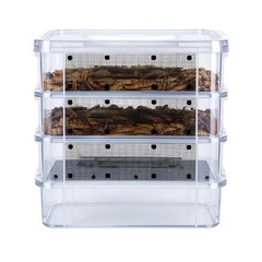 Mealworm Breeding Kit 4-Layer Clear Mesh Feeding Bin Mealworm Farm