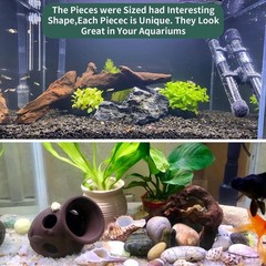 Hamiledyi 3 Pcs Natural Driftwood for Aquarium 7-12 Inch Driftwood Branches B…