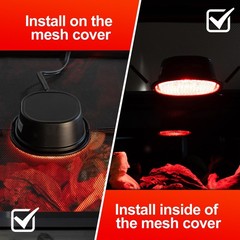 G9 Reptile Heat Lamp, Terrarium Heating Lamp Fixture with 50W UVA Low Profile…