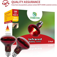 Reptile Heat Lamp Bulbs,Infrared 100W Reptiles & Amphibians Basking Spot Lamp Bu
