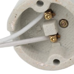 Reptile Ceramic Heat Lamp Fixture E27 Socket Holder For Lizard/ (US Plug