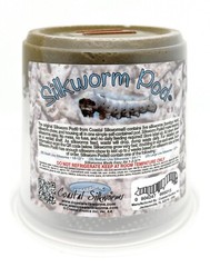 Small Silkworm Pod® (50 Small Live Silkworms & Food)