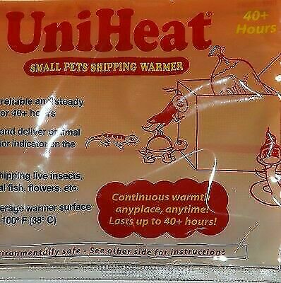 120 – FRESH UNIHEAT 40 HR SHIPPING WARMER HEAT PACKS -FISH PLANTS REPTILE CHICK-