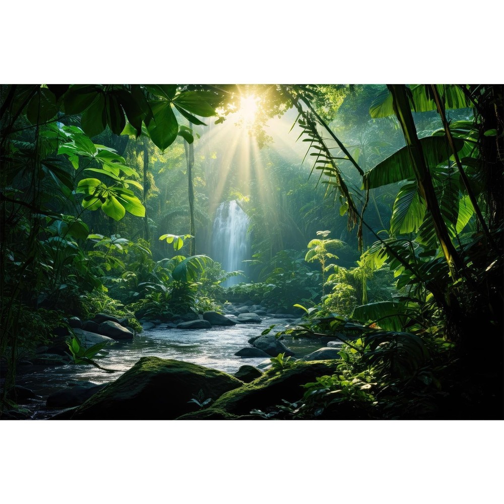Jungle Aquarium Background Waterfall Lush Green Jungle Plants Terrarium Backg…