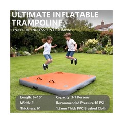 Inflatable Floating Dock Air Platform, 6/8/10ft Air Dock Platform Floating Is…