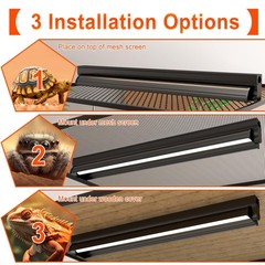 8W T5 10.0 UVB Reptile Light Fixture 12″ – High Output UVA UVB Light for B
