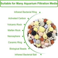 10 Pcs 3″ x 4″ Aquarium Filter Media Bags Small, Mini Fish Tank Media Mesh Fi…