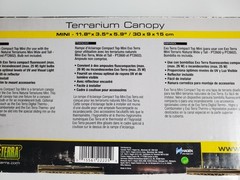 EXO TERRA Compact Top Terrarium Canopy Mini 11.8 x 3.5″ x 5.9″ ” PT2225
