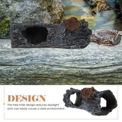 Resin Reptiles Hollow Tree Trunk Terrarium Desert Decor Cave for