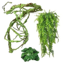 3 PCS Reptile Vines Plants Flexible Bendable Jungle Climbing Vine Terrarium P…