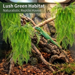 3PCS Artificial Terrarium Plants Lifelike Reptile Habitat Vines Fake Hanging