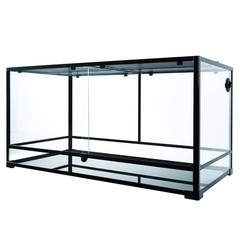 Large 120 Gallon Reptile Terrarium Tank 48″ x 24″ x 24″ Sliding Door Top Screen