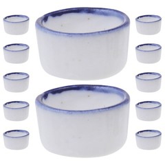 12Pcs White Ceramic Tiny Water Bowls Durable Reptile Food Dishes for Spiders
