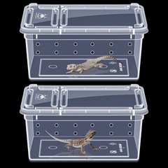 8 Pcs Reptile Breeding Box – Clear Plastic Terrarium for Bearded Dragon, Gecko,