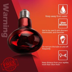 MCLANZOO 2 Pack 50W Reptile Heat Lamp Red