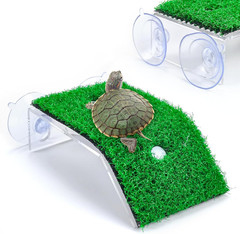 Small Turtle Basking Platform Simulation Grass Turtle Ramp, Turtle Resting Baski