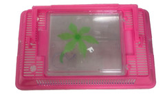Terrarium Habitat Small Fish Tank Turtle Tank Living Tank Portable House Pink