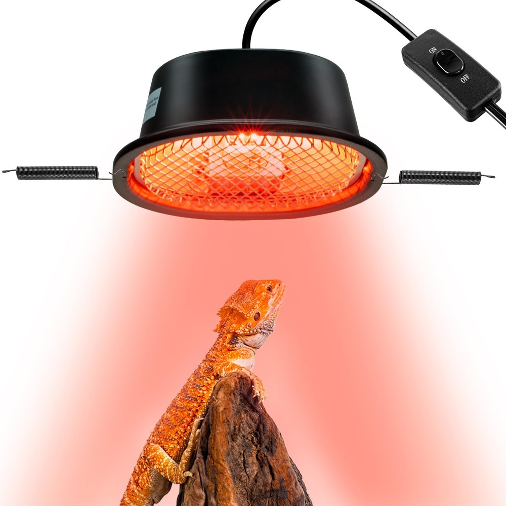 G9 Reptile Heat Lamp, Terrarium Heating Lamp Fixture with 50W UVA Low Profile…