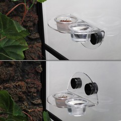 AIICIOO Crested Gecko Food Dish – Strong Magnetic White, White