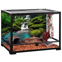 AWERT 48×18 inches Waterfall Terrarium Background Tropical Rainforest Aquariu…