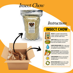 TC INSECTS Insect Chow High Protein Food for Dubia Roaches, Crickets & Feeders